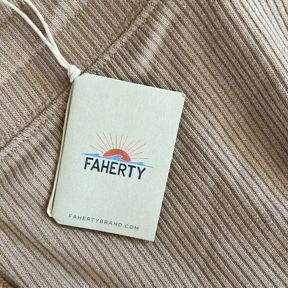 Faherty Women's Legend Rib Riva Slim Pants, Nomad, Size XL, NWT - Picture 6 of 9